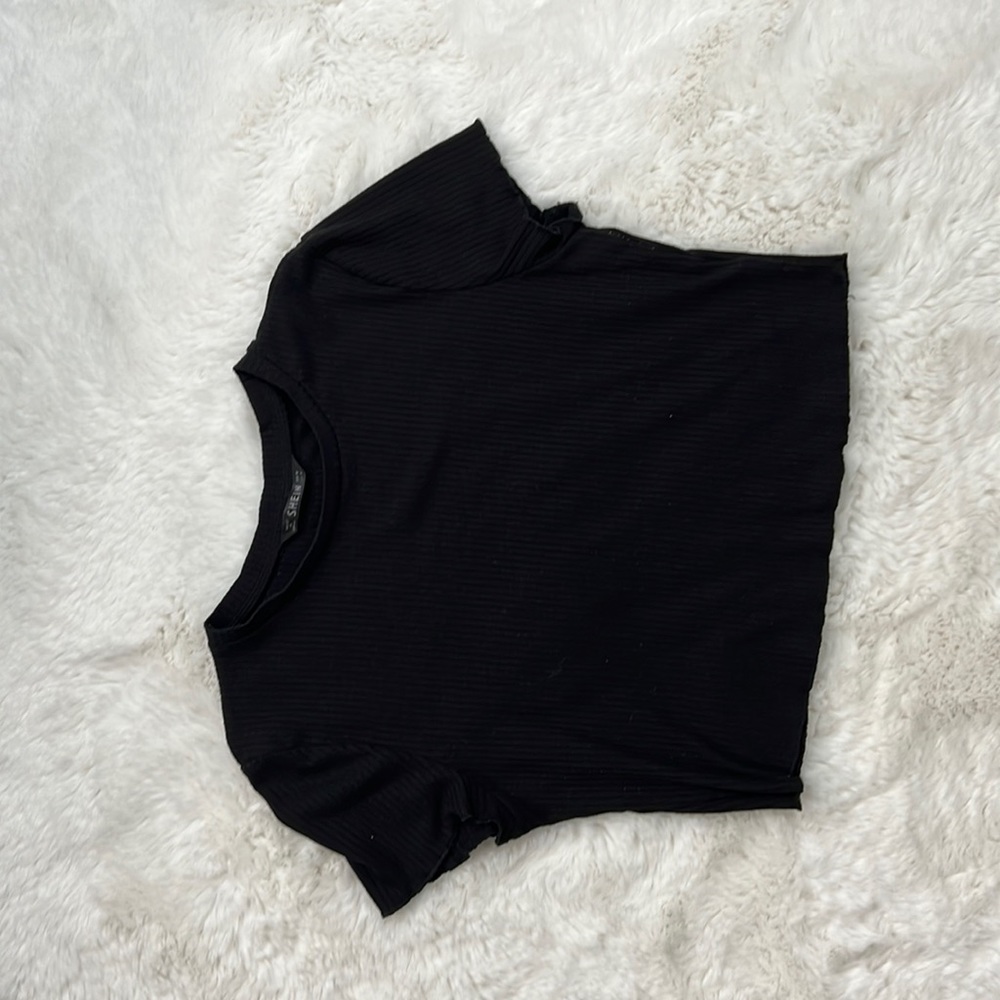 Shein - Black Crop Top